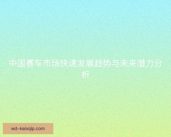 中国赛车市场快速发展趋势与未来潜力分析